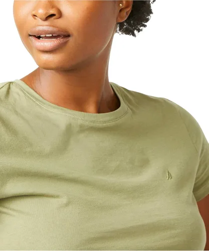 Vista 4 de Nautica Camiseta de cuello redondo de corte clásico para mujer