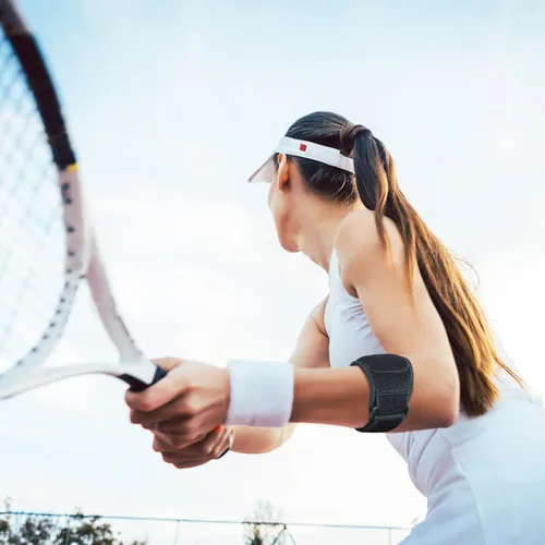 Vista 3 de Codera, coderas de tenis (1 par) para tendinitis y coderas de tenis, correas de codo de golfistas para hombres y mujeres, envolturas de neopreno