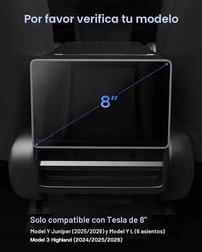 Vista 2 de 8" Rear Screen Protector for Tesla Model Y/Model 3/Model Y L Premium