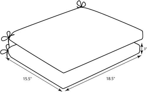 Vista 2 de Pillow Perfect - Almohada para aire libre/interior Fresco Negro Chaise, descanso, 80x23x3