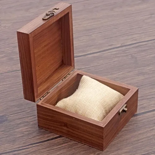 Vista 7 de Caja de Reloj de Color Nogal Caja de Joyería, Hecha a Mano para Recuerdos, Día del Padre, Día de la Madre, Aniversarios, Navidad, Caja del Día