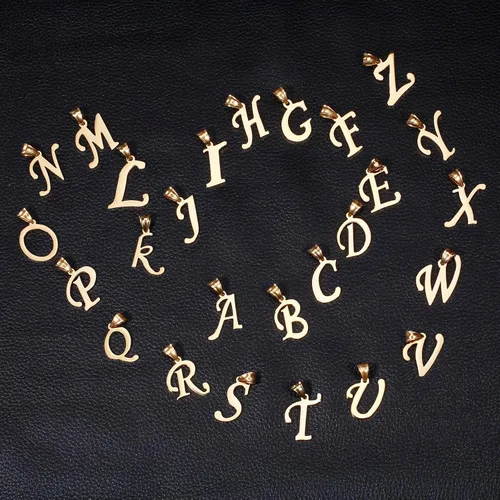 Vista 8 de Kalapure Colgante con inicial de oro de 14 quilates, collar con letra Alpahbet personalizado de la A a la Z, colgante con inicial, collares