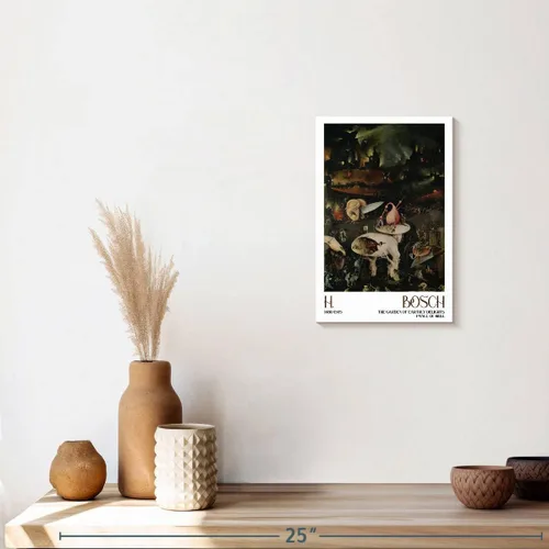 Vista 8 de Hieronymus Bosch - Arte de pared con texto en inglés "The Garden Of Earthly Delights" (El jardín de las delicias terrenales) para pared, póster