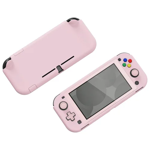 Vista 8 de eXtremeRate PlayVital Protective Grip Case for Nintendo Switch Lite, Cherry Blossoms Pink Hard Cover Protector for Nintendo Switch Lite - 1 x White