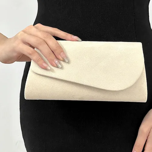 Vista 2 de YYW Bolso de mano para mujer, bolso de mano de noche, elegante bolso cruzado de terciopelo para fiesta, boda, baile de graduación