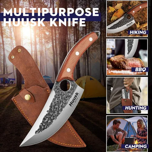 Vista 5 de Huusk Cuchillo Japón Kitchen Bundle con cuchillo de corte de pechuga de carnicero de carne japonesa