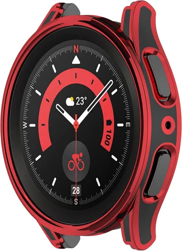 Vista 8 de LOKEKE Funda protectora de policarbonato compatible con Samsung Galaxy Watch 5/4 de 1.575 pulgadas con protector de pantalla de vidrio templado
