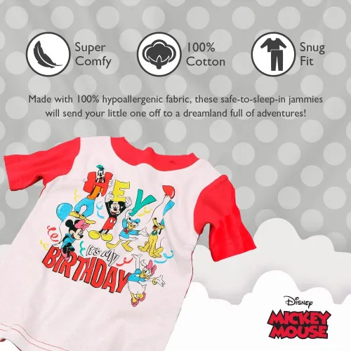 Vista 3 de Disney Boys' Mickey Mouse 2-Piece Snug-fit Cotton Pajamas Set