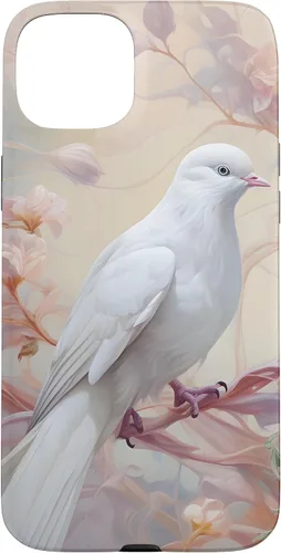 Vista 9 de Funda para iPhone 12 Pro Max Dove of Peace White Dove Pink Floral