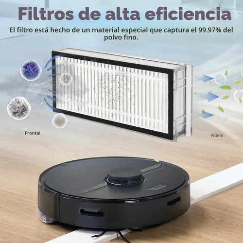 Vista 4 de 18 piezas de kit de accesorios Q7 de repuesto compatibles con aspiradora robot Roborock Q7 / Q7+ / Q7 Max / Q7 Max+, 2 cepillos principales, 4 Kit