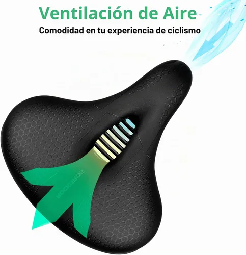 Vista 5 de ROCKBROS Asiento de bicicleta de espuma viscoelástica, sillín de bicicleta cómodo e impermeable para bicicletas de ciudad, MTB y carreras