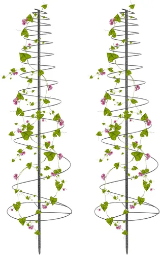 Vista 8 de Enrejado para plantas trepadoras al aire libre, 73 pulgadas de alto, enrejado de metal para jardín, para verduras, flores, plantas, soporte de vid