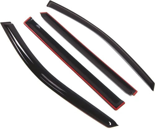 Vista 2 de Visor de ventana compatible con Mazda MPV 1999-2007, DGWV2-312, deflector de montaje exterior, protector de lluvia, humo oscuro, juego de 4 piezas