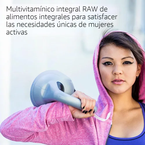 Vista 3 de Garden of Life Multivitamínico para mujeres, código de vitamina crudo para mujeres, una vez al día, hierro de alimentos integrales, probióticos