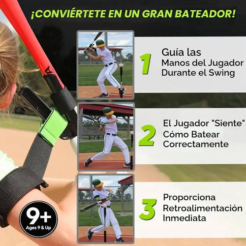Vista 2 de SWINGRAIL Béisbol/Softbol Swing Trainer Aid (paquete de 2) Equipo para batear y golpear