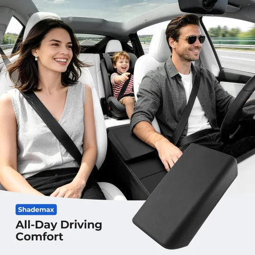 Vista 6 de Shademax Funda para reposabrazos de consola central para Tesla Model Y Juniper 2025-2026 / Modelo 3 Highland 2024-2026, antideslizante, impermeable