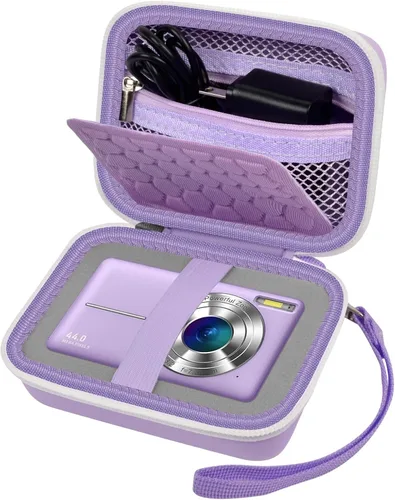 Vista 17 de Estuche protector y de transporte para cámara digital, AbergBest 21 megapíxeles 2.7" LCD recargable HD/Kodak Pixpro/Canon PowerShot ELPH 180/190