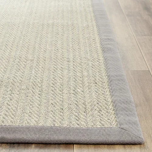 Vista 3 de SAFAVIEH Natural Fiber Collection NF444A - Alfombra decorativa de 2 pies 6 pulgadas x 4 pies, diseño de sisal de espiga de borde de espiga, fácil
