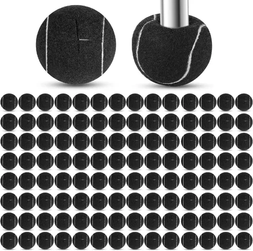 Vista 9 de Macarrie 120 pelotas de tenis precortadas para sillas, sillas de pelota de tenis, cubiertas de pies, pelotas para patas de muebles, para aula