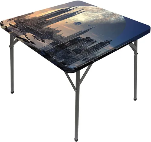 Vista 9 de Mantel con bordes elásticos de ciudad, Sun Rising Over Central Park in Manhattan, funda cuadrada y tranquila para mesa de comedor, se adapta a mesas
