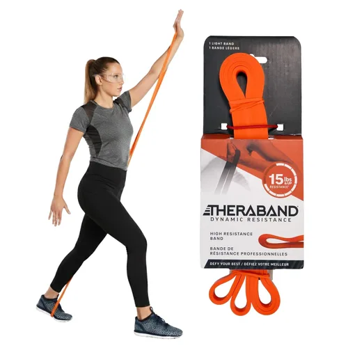Vista 12 de THERABAND Bandas de alta resistencia, juego de 2 súper bandas elásticas para mejorar la flexibilidad, rehabilitación de lesiones y entrenamientos