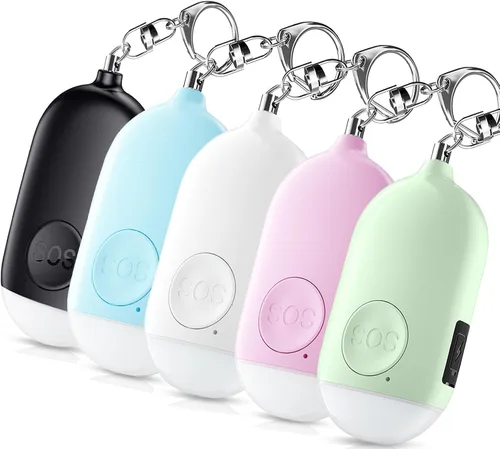 Vista 10 de Safesound Personal Alarm Siren Song 1-Pack - Alarma de Autodefensa de 130dB Llavero con Linterna LED de Emergencia - Dispositivos de Protección