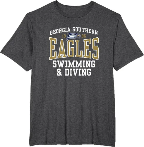 Vista 16 de Georgia Southern University Camiseta de natación y buceo Eagles, Negro