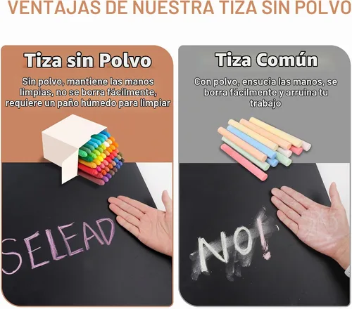 Vista 8 de SELEAD Pizarra de metal oscilante con ruedas, tabla grande de acera de 21 x