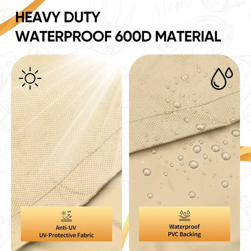 Vista 6 de NEXCOVER - Funda de parrilla, cubierta impermeable de 30 pulgadas, funda de parrilla de gas de 600D, resistente a los desgarros, a la decoloración
