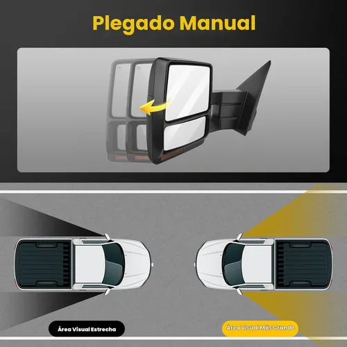 Vista 6 de OCPTY Par de espejos de remolque para camioneta de repuesto para Ford