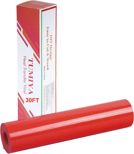 Vista 64 de TUMIYA - Rollo de vinilo para transferencia de calor (100.1 x 14.8 ft, vinilo adhesivo brillante HTV (rosa)