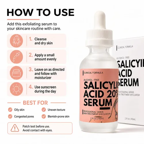 Vista 5 de Solución de suero de ácido salicílico al 20% 2 fl oz Fórmula de dos ingredientes, sin perfume High concentration formulation, minimal ingredient