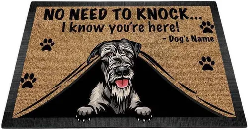 Vista 7 de Felpudo personalizado Peeking Dog English Bulldog No Need to Knock I Konw You're Here 23.6 x 15.7 pulgadas Bulldog-1 Inglés