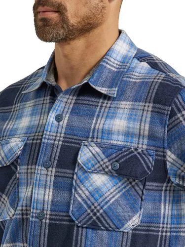 Vista 3 de Wrangler Authentics - Camisa de tela polar resistente de manga larga para hombre