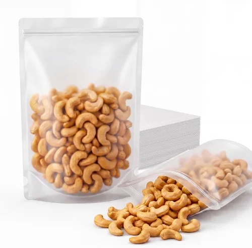 Vista 8 de FireKylin 100 piezas de bolsas resellables, bolsas de pie transparentes de 3.9" x 5.9", bolsas de almacenamiento de alimentos con cremallera