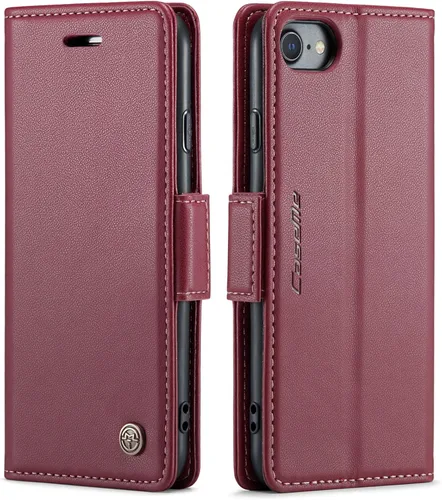 Vista 66 de QLTYPRI Funda tipo cartera para iPhone 7/8/SE 2020/SE 2022 con tarjetero, color azul