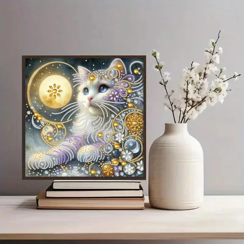 Vista 2 de Paquete de 4 kits de pintura de diamantes para adultos, kits de arte de diamantes de forma especial de unicornio para adultos principiantes
