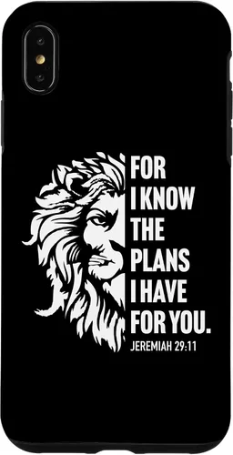 Vista 11 de Jeremiah 29:11 Christian Bible Verse Lion Graphic Case for iPhone 16