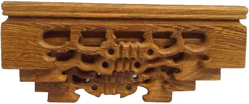 Vista 5 de Base de madera china de pollo con base de madera, jarrón cuadrado para plantas, adorno de Buda
