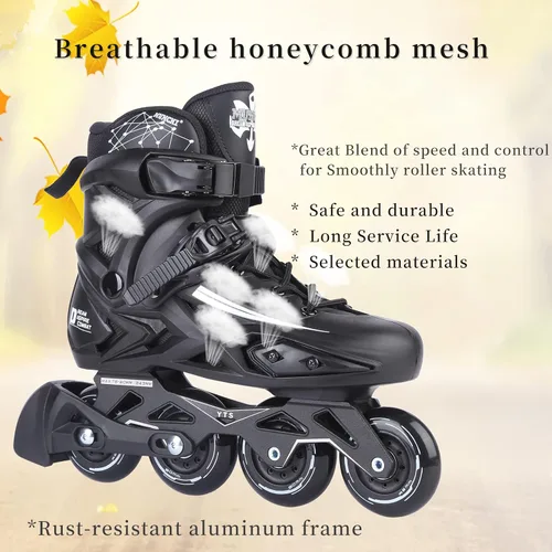 Vista 5 de Patines en línea, patines de alto rendimiento con forro lavable para hombres, mujeres, adultos principiantes