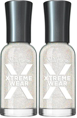 Vista 241 de Sally Hansen Xtreme Wear Esmalte de uñas sin rayas, acabado brillante, duradero, resistente a las astillas, transparente, color de uñas plateado 130