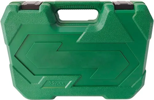 Vista 6 de Juego de herramientas mecánicas de 32 piezas, juego de llaves métricas de 1/2", llave de trinquete, barras de extensión y junta universal