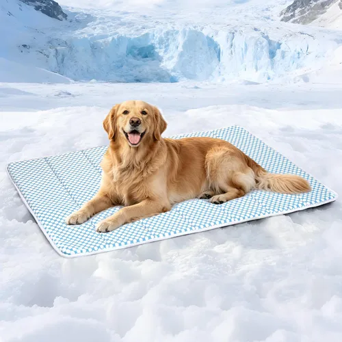 Vista 27 de Tapete refrescante para perros pequeños, almohadilla ortopédica de espuma viscoelástica de 24 x 18 pulgadas para verano, QMAX>0.5, almohadilla