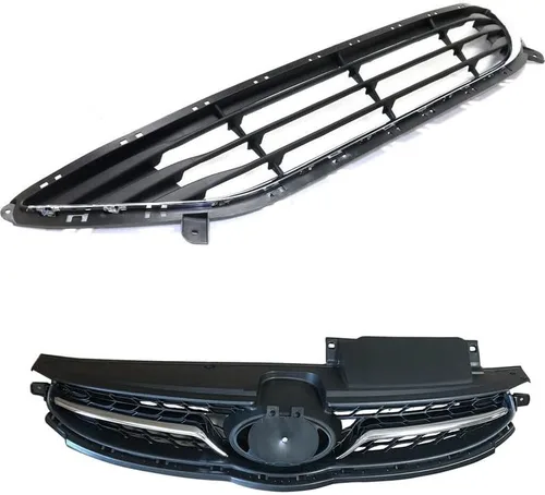 Vista 8 de Parrilla de parachoques superior e inferior compatible con Hyundai Elantra GLS/GL/L/L/Limited Chrome Trim 2 piezas