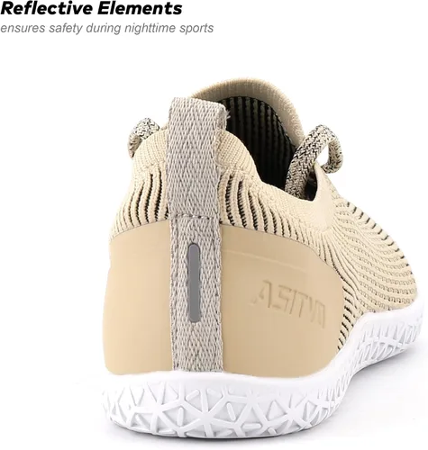 Vista 6 de ASITVO Women's Wide Barefoot Zero Drop Sole Minimalist Width Toe Box Walking Shoes Sneakers Colourful Knit Upper
