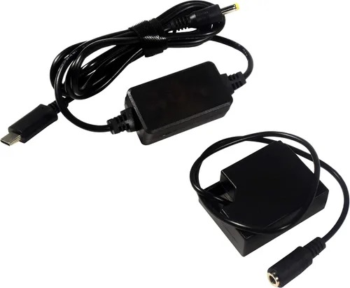 Vista 4 de HQRP Convertidor USB-C DC compatible con cámara digital Fujifilm AC-9V CP-W126 X-E2 X-E3 X-E2S X-Pro2 X-T10 X-T2 X-T3 X-T20 X-Pro1 X-E1 FinePix