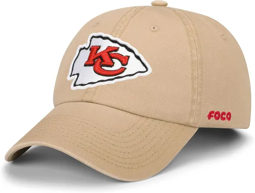 Vista 7 de FOCO NFL Mens NFL Team Logo Khaki Casual Hat Caps