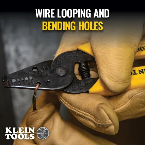 Vista 4 de Pelacables/cortador Klein Tools 11045, amarillo 10 – 18 AWG Solid Wire