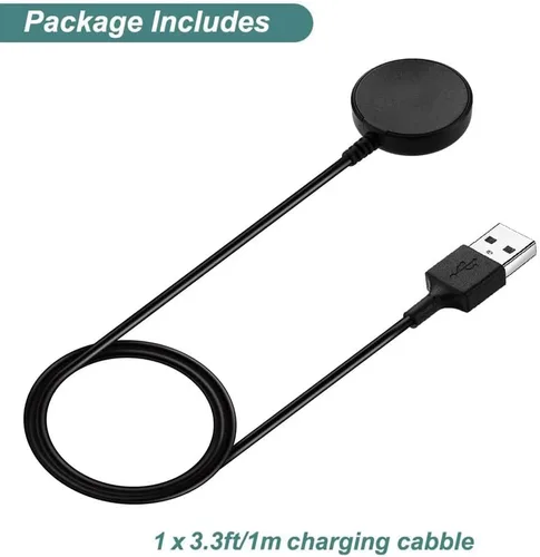 Vista 5 de Cargador Kissmart para reloj inteligente Galaxy Watch 4/3/Active 2 (3.3 pies/3.3 ft) Cable de carga de repuesto para Samsung Galaxy Watch