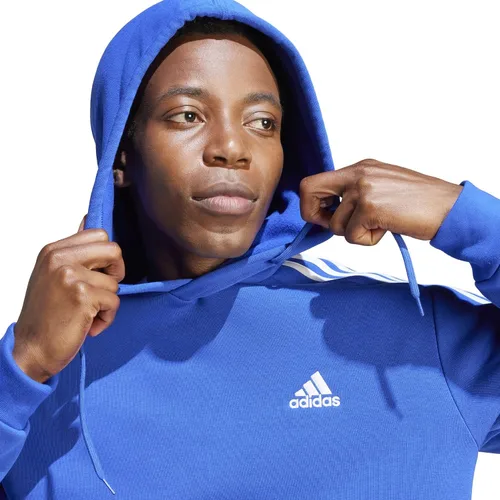 Vista 3 de adidas Sudadera con capucha Essentials Fleece con 3 rayas para hombre